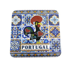 Load image into Gallery viewer, Good Luck Rooster and Sardine Themed Plastic Placemat and Coaster Set

