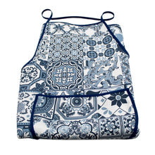 Load image into Gallery viewer, 100% Cotton Blue and White Tile Azulejo Apron
