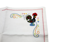 Load image into Gallery viewer, Embroidered Traditional Portuguese Good Luck Rooster Set Made in Portugal
