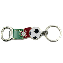 Load image into Gallery viewer, Portugal Soccer Ball Bottle Opener Keychain #212
