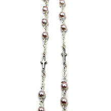 Load image into Gallery viewer, Our Lady of Fatima Pink Pearl Rosary with Cross
