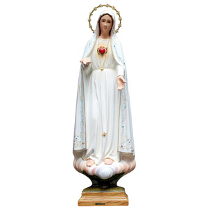 32" Hand-Painted Immaculate Sacred Heart of Mary Religious Statue