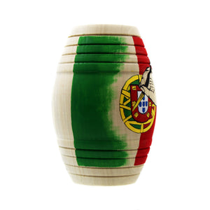 Hand-Painted Portugal Emblem Wooden Barricas Set