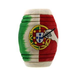 Hand-Painted Portugal Emblem Wooden Barricas Set