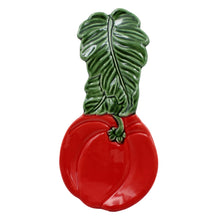 Load image into Gallery viewer, Faiobidos Hand-Painted Ceramic Tomato Spoon Rest Utensil Holder
