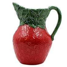 Load image into Gallery viewer, Faiobidos Hand-Painted Ceramic Strawberry Pitcher
