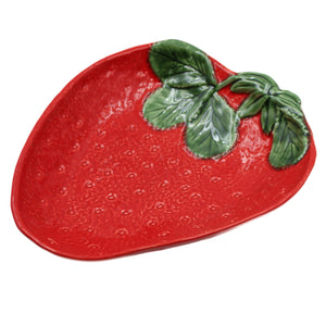 Faiobidos Hand-Painted Ceramic Strawberry Serving Platter
