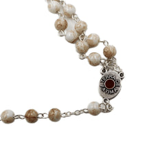 Load image into Gallery viewer, Our Lady of Fatima White and Light Mocha Rosary
