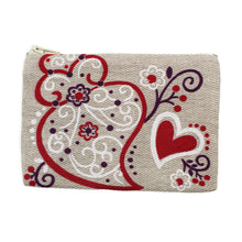Load image into Gallery viewer, Mini Viana Hearts Zippered Pouch
