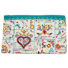 Load image into Gallery viewer, Large Colorerd Portuguese Sayings Cosmetic &amp; Toiletry Bag
