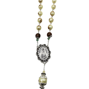 Handmade in Portugal Cream Pearl Beads Our Lady of Fatima Rosary
