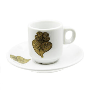 Viana Heart Espresso Cup and Saucers with Gift Box, Set of 6