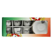 Load image into Gallery viewer, Café Espresso Cups and Saucers with Gift Box, Set of 6
