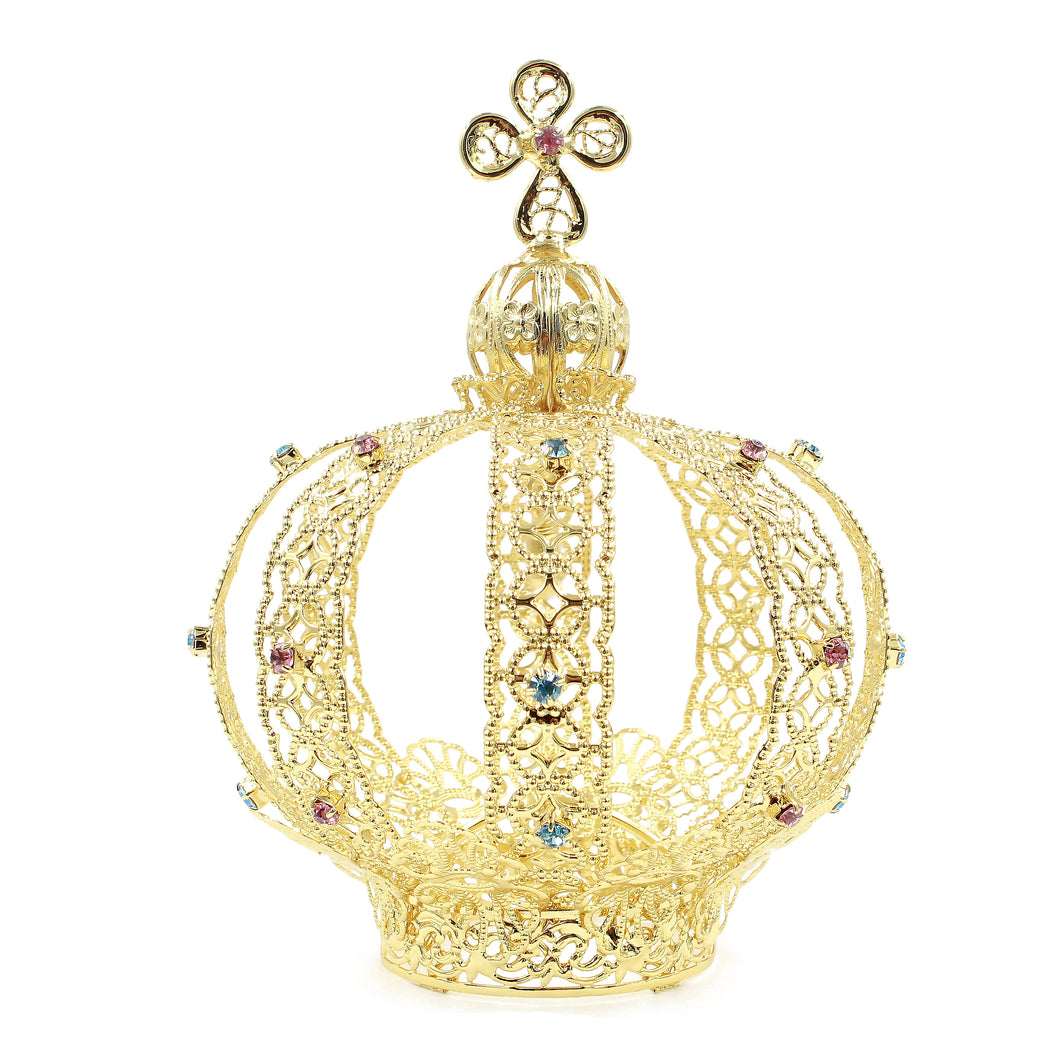 Filigree Metal Crown For Our Lady Of Fatima Virgin Mary Religious Statues