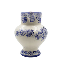 Load image into Gallery viewer, Hand-Painted Portuguese Ceramic Small Blue Floral Jug Pitcher
