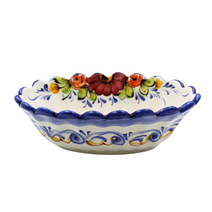 Hand-Painted Traditional Floral Ceramic Decorative Bowl