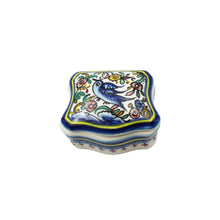 Load image into Gallery viewer, Coimbra Ceramics Hand-painted Decorative Box with Lid XVII Cent Recreation #232-1700-1
