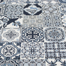 Load image into Gallery viewer, 100% Cotton Portugal Blue Tile Azulejo Made in Portugal Tablecloth
