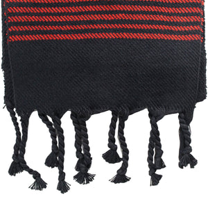 Portuguese Folklore Traditional Medium Black Red Bullfighter Sash with Fringe