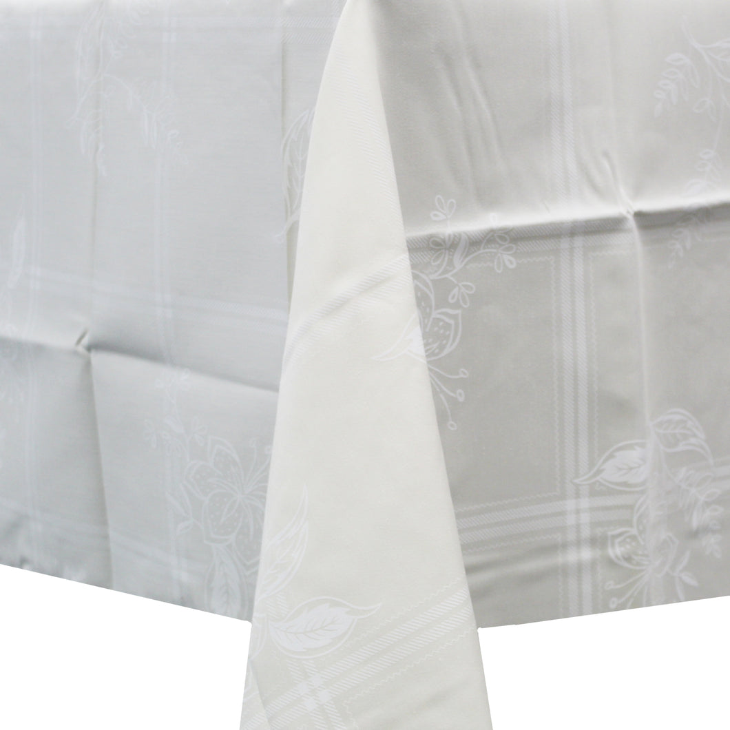50% Cotton and Polyester White Bela Floral Made in Portugal Tablecloth