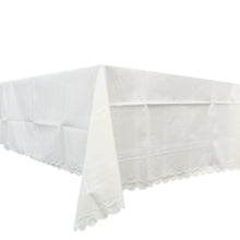 Load image into Gallery viewer, 50% Cotton and Polyester White Bela Floral Made in Portugal Tablecloth
