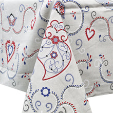 Load image into Gallery viewer, 100% Cotton Viana Heart Regional Made in Portugal Tablecloth
