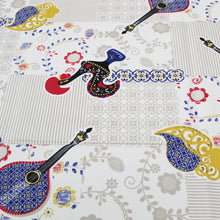 Load image into Gallery viewer, 50% Cotton and Polyester Fado Guitar Regional Made in Portugal Tablecloth
