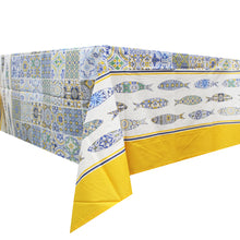 Load image into Gallery viewer, 50% Cotton and Polyester Regional Portuguese with Tile Pattern Made in Portugal Tablecloth
