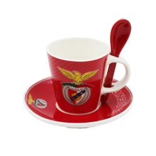 Load image into Gallery viewer, SL Benfica Espresso Cup With Spoon and Saucer with Gift Box
