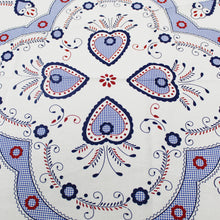 Load image into Gallery viewer, 100% Cotton Blue and Red Viana Style Made in Portugal Tablecloth
