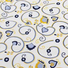 Load image into Gallery viewer, 100% Cotton Yellow Viana Style Round Made in Portugal Tablecloth
