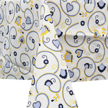 Load image into Gallery viewer, 100% Cotton Yellow Viana Style Round Made in Portugal Tablecloth
