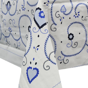 100% Cotton Blue Viana Style Made in Portugal Tablecloth