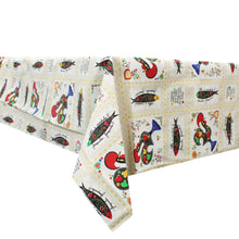 Load image into Gallery viewer, 100% Cotton Sardines &amp; Roosters Made in Portugal Tablecloth
