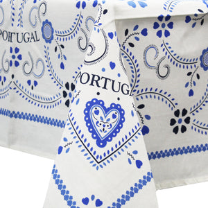 100% Cotton Viana Heart Made in Portugal Tablecloth