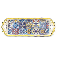 Load image into Gallery viewer, Portuguese Decorative Ceramic Yellow Serving Tart Tray
