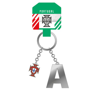 FPF Officially Product Portugal Soccer National Team Letter & Initial Keychain