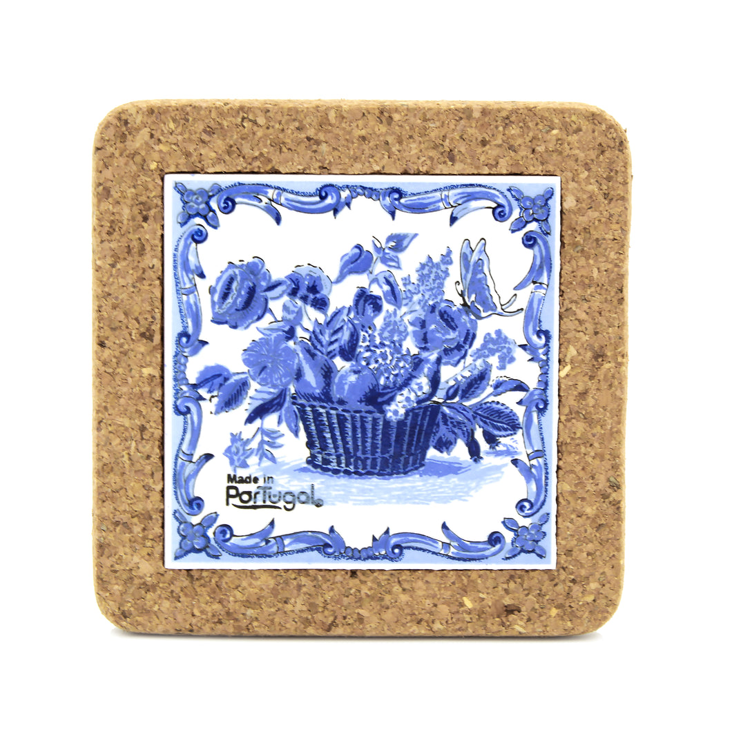 Traditional Portuguese Tile Coaster Souvenir from Portugal
