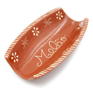 Traditional Portuguese Pottery Hand-painted Vintage Clay Terracotta Melon Serving Tray