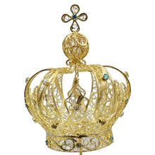 Load image into Gallery viewer, 6&quot; Filigree Metal Crown Our Lady of Fatima Virgin Mary Religious Statue
