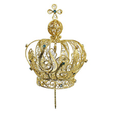 Load image into Gallery viewer, 6&quot; Filigree Metal Crown Our Lady of Fatima Virgin Mary Religious Statue
