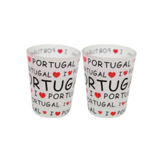 Load image into Gallery viewer, I Love Portugal Glass Shot Souvenir - Set of 2
