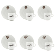 Load image into Gallery viewer, Café Espresso Cups and Saucers with Gift Box, Set of 6
