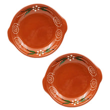 Load image into Gallery viewer, João Vale Hand-Painted Traditional Portuguese Clay Terracotta Frigideira Set of 2 - Various Sizes
