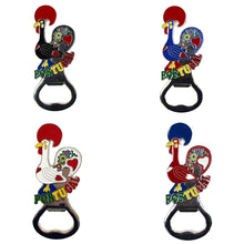 Load image into Gallery viewer, Traditional Portuguese Aluminum Galo de Barcelos Rooster Figurine Bottle Opener, Various Colors

