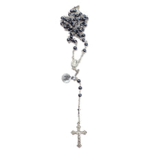 Load image into Gallery viewer, Our Lady of Fatima Grey Pearl Rosary with Cross
