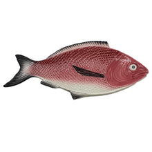 Load image into Gallery viewer, Faiobidos Hand-Painted Ceramic Red Fish Platter
