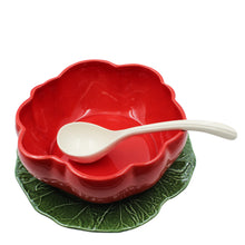 Load image into Gallery viewer, Faiobidos Hand-Painted Ceramic Tomato Large Tureen with Ladle
