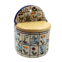 Load image into Gallery viewer, Hand-Painted Portuguese Ceramic Colored Mosaic Salt Holder
