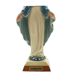 12" Hand-Painted Our Lady of Graces Religious Figurine Statue